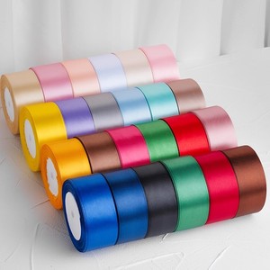 Cinta de Satén al por Mayor de 1.5 Pulgadas * 25 Yardas, Rollo de Cinta de Tela Sólida para Ramos de Flores, Envoltura de Regalos, Elaboración de Rosas y Manualidades - Product Image 1