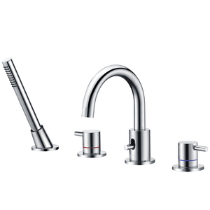 Tuyau <span class=keywords><strong>de</strong></span> <span class=keywords><strong>douche</strong></span> à 4 trous Robinet <span class=keywords><strong>de</strong></span> <span class=keywords><strong>baignoire</strong></span> Remplisseur <span class=keywords><strong>de</strong></span> pont avec <span class=keywords><strong>pommeau</strong></span> <span class=keywords><strong>de</strong></span> <span class=keywords><strong>douche</strong></span> à main Mélangeur <span class=keywords><strong>de</strong></span> robinet <span class=keywords><strong>de</strong></span> <span class=keywords><strong>baignoire</strong></span> à 4 trous - Product Image 2