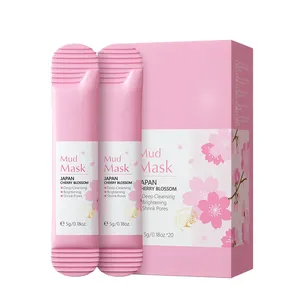 Groothandel Koreaanse Cosmetica Beauty Producten Gezicht Huidverzorging Japan Cherry Blossom Facemask Huidverzorging Facial Muskus Modder Sheet Masker