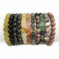 Vente en gros de bracelets en quartz naturel avec pierres précieuses, énergie de guérison pour femmes et hommes, bijoux à la mode, vente en gros de bracelets en quartz naturel