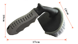 แปรงทำความสะอาดล้อด้ามจับยาวทนทานทนทานต่อรอยขีดข่วนผลิตภัณฑ์ดูแลรถขนแปรงสำหรับยางรถยนต์ขอบล้อฮับ - Product Image 6