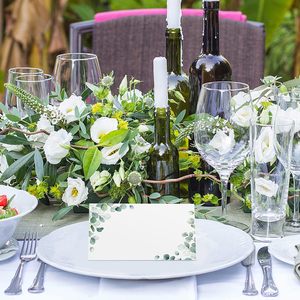 Cartes <span class=keywords><strong>de</strong></span> table aquarelle <span class=keywords><strong>de</strong></span> verdure imprimées personnalisées Cartes <span class=keywords><strong>de</strong></span> tente imprimables Cartes <span class=keywords><strong>de</strong></span> table vierges pour dîner - Product Image 4