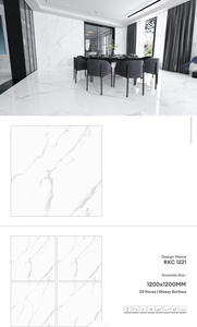 กระเบื้องพอร์ซเลนผิวมันขนาด 1200x1200 มม. กันลื่น ทนกรด ต้านเชื้อแบคทีเรีย สำหรับปูพื้นห้องน้ำ ห้างสรรพสินค้า และตกแต่งภายใน - Product Image 4