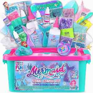 Summer Gift Mermaid <b>Slime</b> <b>Kit</b> for Girls <b>Slime</b> <b>Making</b> <b>Kit</b> for Boy and Girls Glitter Glossy Metallic <b>Slime</b> Toy - Product Image 1