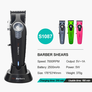 Kit de Herramientas de Peluquería Profesional para Barbero de Salón Rosa con Alimentación USB para Cortadora y Recortadora para Estilizar y Cortar Cabello - Product Image 2
