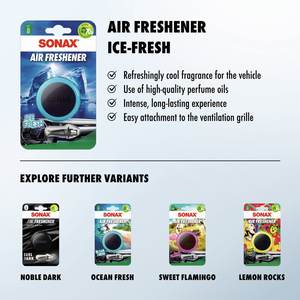Auto <b>Cool</b> Ice Fresh Scented <b>Air</b> <b>Freshener</b> 1 Piece <b>Cool</b> And Invigorating Fragrance For <b>Car</b> Interior - Product Image 2