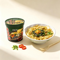 Non-fried Low-Fat Sour Soup Instant Flat Noodles Chinese Style Quick Meal Ready to Eat Convenient for Wholesale