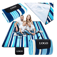 Couverture de pique-nique compacte et portable, extra large, imperméable et sans sable, avec logo personnalisé, pour la plage, le parc, l'herbe, en famille