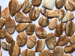 Imagen Natural Jasper mezcla forma cabujón piedra preciosa suelta para la fabricación de joyas tono tierra piedra pulida perfecta para anillos colgantes - Product Image 6