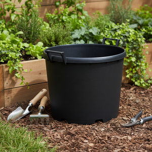 P473 Ensemble de pots de <span class=keywords><strong>jardin</strong></span> robustes de style ferme 25L avec poignée de transport pour la décoration de bureau et de maison Finition par injection - Product Image 1