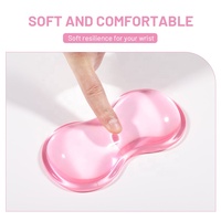 Repose-poignet en gel transparent personnalisé en forme d'oreiller, tapis de souris de jeu avec changement de couleur progressif résistant à l'eau pour la maison et le bureau