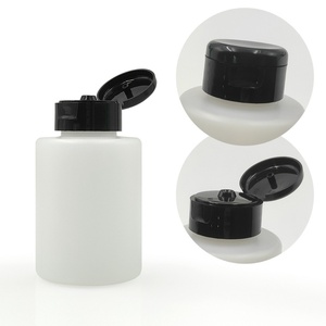 ขวด PET สีขาวขนาด 100 มล. และ 200 มล. แบบขายส่ง พร้อมฝาเปิดกว้างสีดำและหัวปั๊มสำหรับบรรจุเซรั่มและโลชั่นบำรุงผิว - Product Image 2