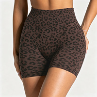 Nouvel Arrivage En Gros Shorts de Yoga Imprimé Léopard pour Femme, Leggings de Sport Taille Haute Sans Couture, Shorts de Fitness Tie-Dye