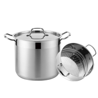 Couscoussier en acier inoxydable avec poignées métalliques pour cuisinière à gaz et plaque à induction – Vente en gros