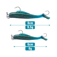 NOUVEAU Leurre de pêche souple pour eau douce, type Drop Shot, avec hameçon jig head, pour micro-espèces, longue portée, queue fourchue
