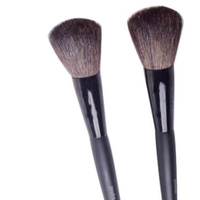 Kuas Makeup Profesional Bulu Kambing Asli untuk Smudge, Eyeshadow, dan Blending Alis, Gagang Kayu