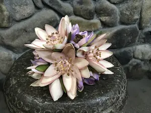 L237 MSH Hot Sale High Quality Real Touch Colorful Artificial Flowers Luxury Water Lily Flowers For Home Decoration