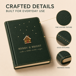 Individuelles Logo A5 Weihnachts-Hardcover PU-Leder Notizbuch 100 Blatt Liniertes Journal Fröhliches Festtagsgeschenk <span class=keywords><strong>Studenten</strong></span> Großhandel OEM - Product Image 4