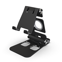 Support de téléphone portable et tablette multifonction 3-en-1 en alliage d'aluminium professionnel 2024, design étanche, hauteur réglable, pour bureau