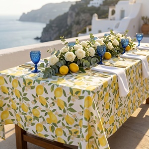 Nappe en polyester durable à motif personnalisé, lavable et imprimée, pour restaurants haut de gamme et buffets gastronomiques - Product Image 1