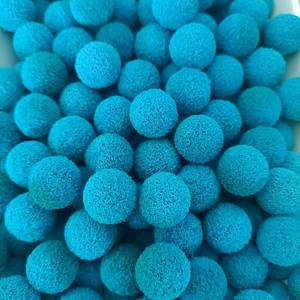 Bola karet pembersih tabung kondensator biru 17mm untuk pipa spons pembersih bola karet - Product Image 4