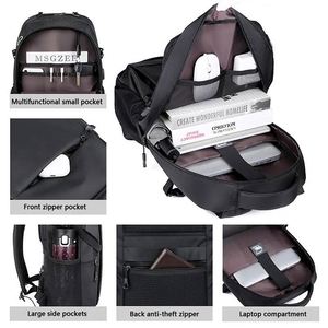 Sac à dos d'école Oxford en PU imperméable personnalisé en gros pour usine BSCI, sac à dos d'affaires pour ordinateur portable 4 pouces avec port USB - Product Image 6