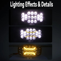 Luz de Trabajo CIGO de 9 Pulgadas y 19 LED de Aluminio, 10-60V, IP67 Impermeable, Doble Color Blanco y Amarillo, 8000LM, Luz de Conducción para Camionetas Todoterreno