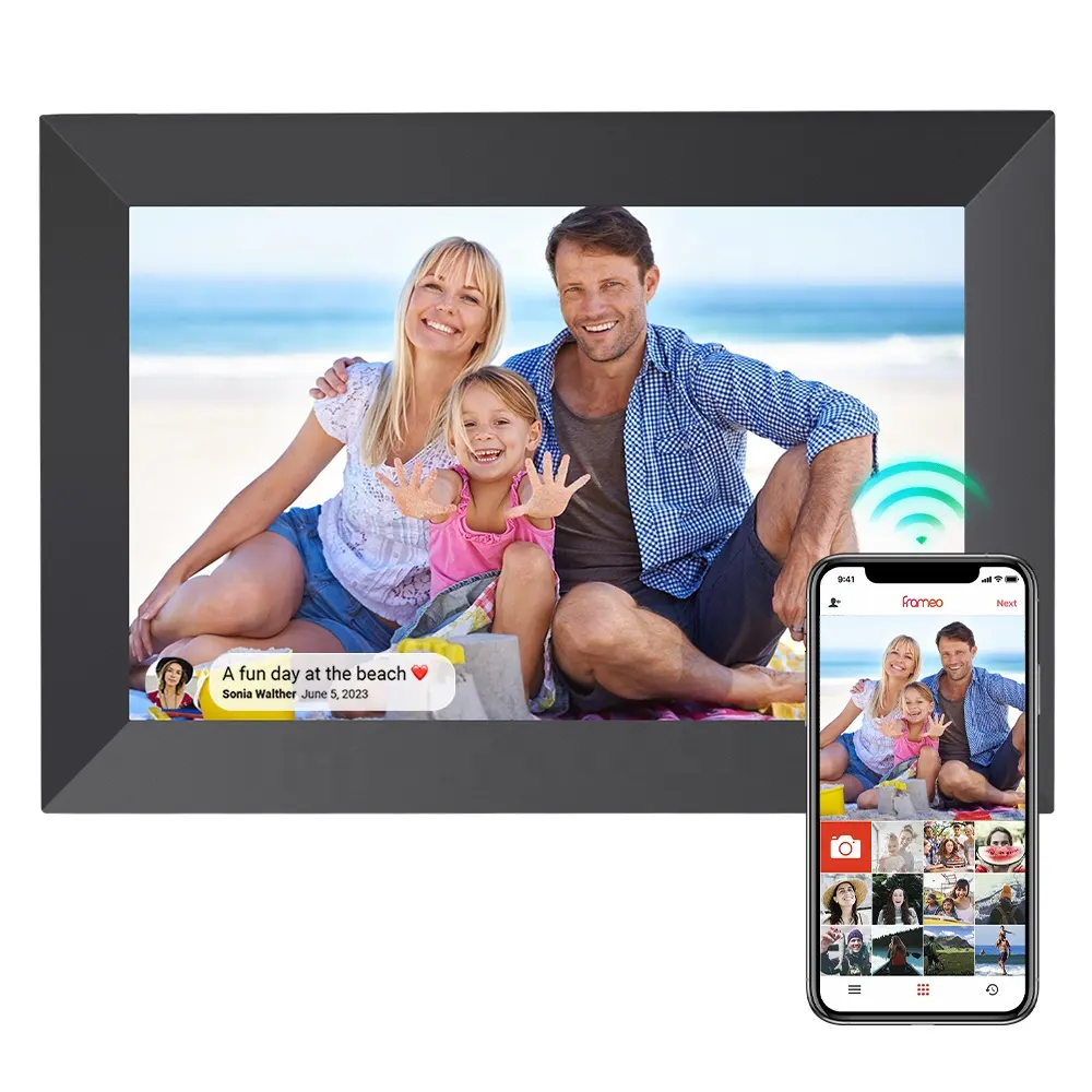 Fabrieksfabrikant 10 Inch Lcd Cloud Download Touchscreen Video Framo Wifi Digitale Fotolijst