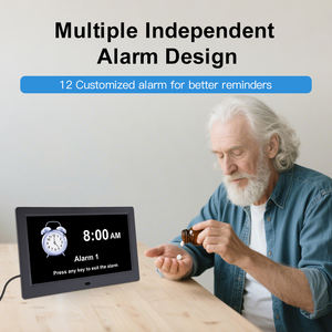 Цифровая фоторамка 7 и 10,1 дюйма с видео, музыкой, фото, автоматическим поворотом, календарем, часами и цифровым будильником - Product Image 3