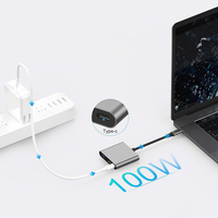 Pabrik adaptor USB C untuk HDTV 3 in 1 Hub ke 4K 8K HDTV Switch USB C Port pengisian HUB C USB 3.0 Port untuk komputer Laptop