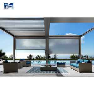 Pergola de <span class=keywords><strong>jardin</strong></span> attachée au toit rigide 10x12 <span class=keywords><strong>4x3</strong></span> Louvre moderne en aluminium Motorisé Extérieur Occasion Vente Plancher de spa à toit coulissant pour Gazebo - Product Image 5