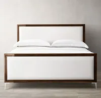 Sassanid OEM Offre Spéciale Collection de chambre à coucher de style international Lit à panneaux en tissu Benoit avec pied