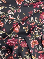Vente flash : Tissus en soie pure à 100 %, double georgette tissée, 16 mm, avec impression traditionnelle sur écran, excellente pénétration des couleurs pour les vêtements