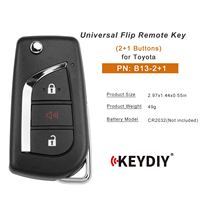 Clé télécommande universelle KEYDIY KD B13-2+1 à 2+1 boutons pour Toyota