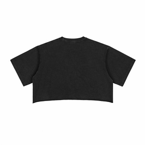 Completo Set Coordinato <span class=keywords><strong>Donna</strong></span> 2026: T-Shirt Vintage in Cotone French Terry Effetto Acido e Shorts Cropped Stile Hip Hop Streetwear - Nuova Collezione Hot per Ragazze - Product Image 6