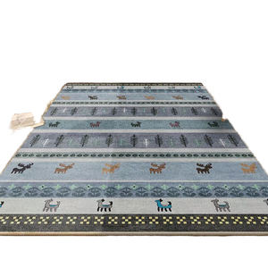 Tapis de salon élégant fait main, motifs culturels africains, antidérapant, doux et rembourré, tapis décoratif chaleureux et confortable - Product Image 1