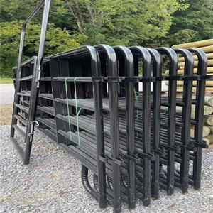 Panel de Corral portátil, 12 pies, tubo redondo de 6 barras 1-3/4 pulgadas O.D Paneles negros de 12 pies en línea - Product Image 6