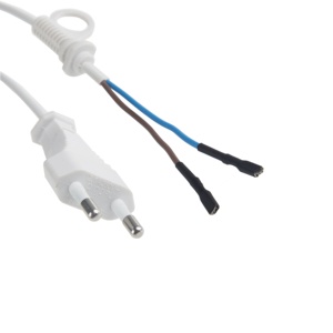 High Quality KC Approved Korean Standard K01 2 Pin Plug Electric Supply Extension Power AC Cord Cable Production