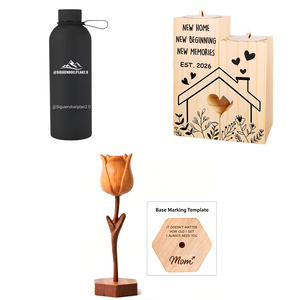 Cajas de Regalo Personalizadas de Alta Calidad para Clientes, Decoración para el Hogar con Adornos de Flores de Madera y Candelabros - Product Image 4