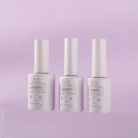 Vente en gros d'usine, flacon de vernis à ongles en verre de 8 ml, 12 ml, 15 ml avec pinceau, flacon de vernis gel de style luxueux, flacon en verre rond pour gel UV
