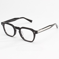 Monture de lunettes carrée en acétate pour hommes, lunettes optiques transparentes grises pour femmes, verres transparents