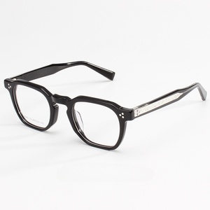 Acetate square Glasses <strong>Frame</strong> Men Transparent <strong>Grey</strong> Optical Eyeglasses for Women clear Lens TR90 High Quality Korean - Product Image 4