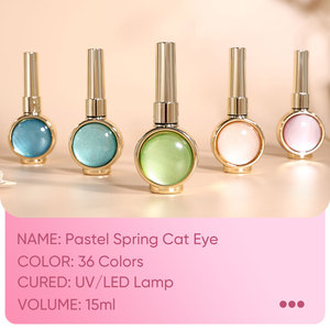 Hanyinails Premium 15ml 36 Colores UV LED Soak Off Sin HEMA ni TPO, Gel Pastel Ojo de Gato para Uñas, Suministro de Fábrica OEM - Product Image 6
