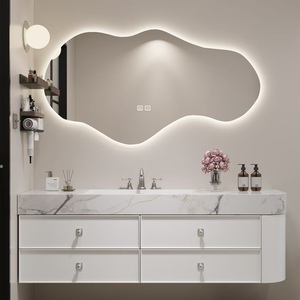 BALOM Advanced Bathroom Cabinet Wood MDF Plywood Large Capacity Modular Vanity <b>Smart</b> <b>Mirror</b> Custom Size OEM Direct Copper Home - Product Image 1