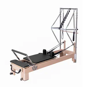 Factory Direct Hot Sale Beech Wood Pilates Reformers Machine Five-Piece Sliding Bed Core For Home Gym Fitness Yoga Body Exercise