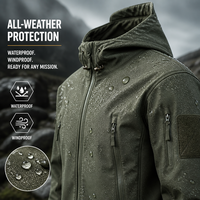 Veste d'extérieur imperméable pour homme, coupe-vent, softshell, à capuche, en polaire, veste de randonnée, vêtements de sport, veste d'hiver