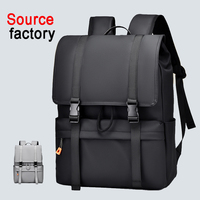 Sac à dos pour ordinateur portable polyvalent, grande capacité, ergonomique, en polyester Oxford, léger, portable, avec bretelles à coussin d'air et compartiment intérieur
