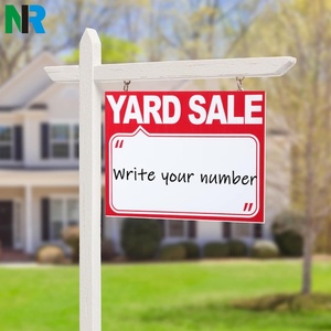 Panneaux publicitaires personnalisés en plastique PP bon marché, double face 18x24, avec piquets en H et service de découpe - Product Image 1