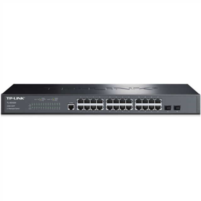 TP-LINK 24 Port Full Gigabit POE Network Management Switch 2 Gigabit SFP Ports Two-layer VLAN QoS ACL 1000m Capacity TL-SG3226