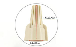 HP12 22-8AWG Doppelflügel-Verdrahtungsverbinder in Beige für Elektrische Anwendungen - Product Image 3